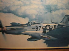 North American P-51 Mustang Military Fighter Plane Decoupage Plaque Photograph picture