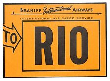 Braniff International Airways(1948-65) Gum Air Cargo Label 