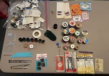 Vintage Sewing Notions Lot Belding Corticelli Silk Thread Buttons Needles etc. picture