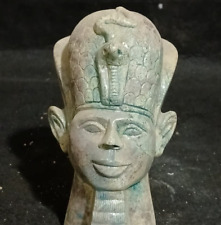 Rare Ancient Egyptian Artifact BC Tutankhamun Head Pharaonic Antique Rare BC picture