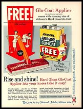 1954 Johnson's Hard Gloss Glo-Coat Wax Applier Vintage PRINT AD Household picture