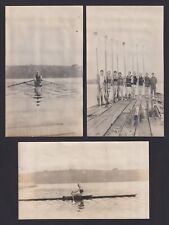 3 Photos University of Washington Huskies?  Rowing Scull Team c 1910-1915 picture