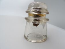 Vintage Whitall Tatum Clear Glass Insulator No 2 (41) Made in USA picture