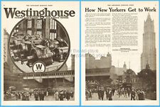 1917 Westinghouse Electric Turbo Generator How New Yorkers Get To Work Photo Ad picture