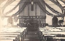 Portsmouth or Richmond VA~Inside of Church~Decorated for Christmas~1938 RPPC picture