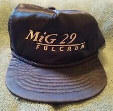 Vinage Russian MIG 29 Fulcrum Hat satin,  navy blue. picture