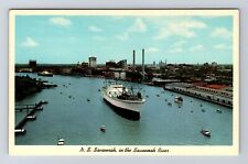 Savannah GA-Georgia, N.S Savannah, Nuclear Ship, Souvenir Vintage Postcard picture