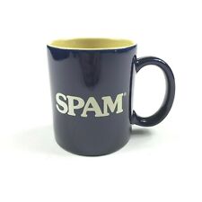 Spam Coffee Cup Tea Mug Iconic Collectible Dark Blue & Yellow Advertising LINYI picture