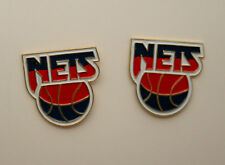 2 Vintage 1990s New Jersey Nets Basketball NBA Team Logo Pin NOS New Brooklyn picture