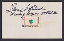 Edward P. Boland (1911-2001, US Congressman from Massachusetts, signed card picture