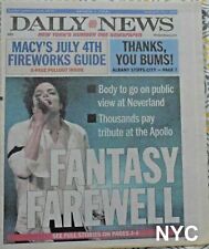 Michael Jackson Fantasy Farewell Ny Daily News July 1 2009 🔥 picture