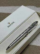 Rolex Ballpoint Silver Platinum Diamond Shape Pen NEW RARE Collectible Pen picture