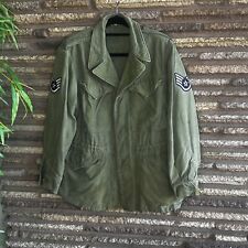 Vintage US Army 1950s Green Military Field Jacket Korean War C-6134 picture