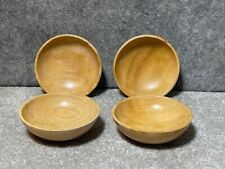 Set of 4 Vintage Wooden Bowls Made in Japan 6