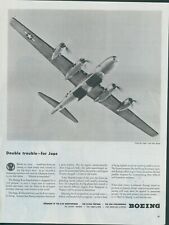 1945 Boeing B-29 Superfortress Bomber Buy War Bonds WWII Vintage Print Ad C3 picture