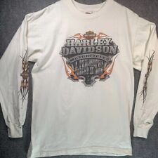 Harley Davison Graphic Shirt Mens Large Rome Roma Italy White Double Sided 2005 picture