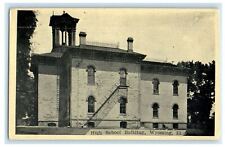 1910 High School Building Wyoming, Illinois IL Antique Posted Postcard picture