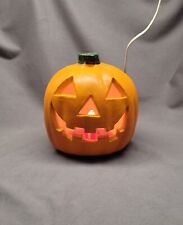 VTG Jack-o-lantern Halloween Light Up Pumpkin Foam Blow Mold Paper Magic  picture