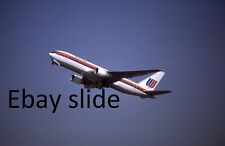 Orig 1985 35mm Kodachrome slide - United 767 departing Los Angeles Airport picture