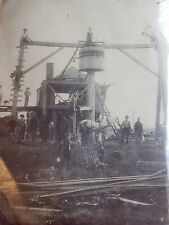 Rare Horse Whim Gold Mine Tintype 1870's-1890's. With child miners. picture