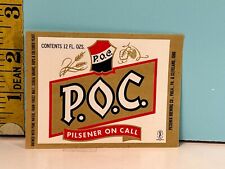 Vintage P.O.C. Pilsener on Call Label picture