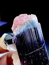 Pink Cap Tourmaline Crystal With Albite Combine Specimen , @Mineral Specimen picture