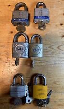 Lot of 6 Padlocks - Master, Yale, VSI, and No Name - Mixed Conditions -Free Ship picture
