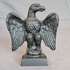 Vintage 1930s Black Cast Iron Left Looking Eagle Door Stop Federal Style 4.2 Lbs picture