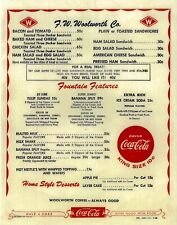 1960 WOOLWORTH RESTAURANT Harvest House Menu PHOTO  (211-Y) picture
