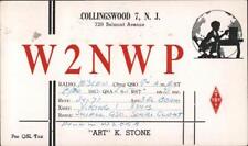 1952 Collingswood,NJ W2NWP Camden County QSL/Ham New Jersey Chrome Postcard picture
