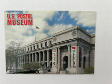 Vintage postcard the US postal Museum American flag architecture people picture