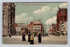 Buffalo NY-New York, Shelton Square & Main Street, Vintage c1909 Postcard picture