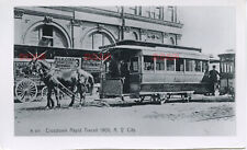 4C342 2NDGEN 1905 NEW YORK CITY CROSSTOWN RAPID TRANSIT HORSE CAR xxx FERRY SIGN picture