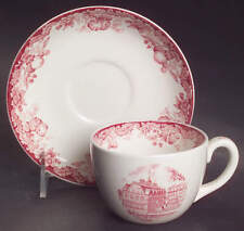 Wedgwood Harvard University Pink  Cup & Saucer 6136100 picture