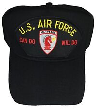 US AIR FORCE RED HORSE CAN DO WILL DO WITH CREST HAT - Veteran Owned Business picture
