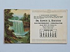 Vtg. 1924 March Calendar Chiropractor Electrotherapist Advertising Ink Blotter picture
