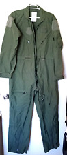 USAF CWU-27P Nomex Flight Suit Size 40 R Sage Green 8415-01-043-8387 picture