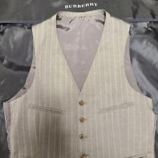 BURBERRY Silk-blend Gilet Gray Stripe with Garment Size S picture