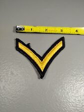 Vintage US WWII Army Chevron Blue & Gold Stripe Patch VG+ (A14) picture