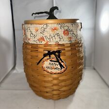 Longaberger 2000 One Pumkin Basket With Lid and Protector Happy Halloween Series picture