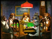 Dogs Playing Poker Die Cut Glossy Fridge Magnet picture