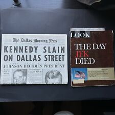 JFK John F. KennedyAssassination 1963 Dallas Morning News Texas Newspapers Lot 2 picture