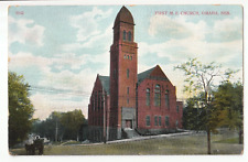 First M.E. Church-Omaha, Nebraska NE-antique German made postcard picture