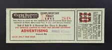 1955 Clyde Beatty Circus Advertising Ticket With Attached Stub picture