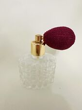 Vintage 1950s Irice Import Atomizer Clear Glass Perfume Bottle Parts Or Display picture