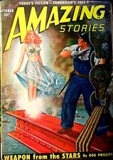 Amazing Stories Pulp Oct 1950 Vol. 24 #10 VG TRIMMED picture