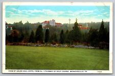 View of Galen Hall Hotel from Golf Course. Wernersville, Pennsylvania Postcard picture