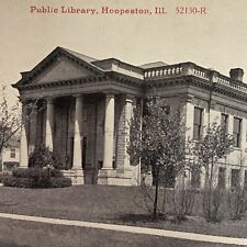 Postcard IL Hoopeston Public Library C.R. Childs RPPC-R 1906-1950s picture
