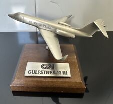 Gulfstream III Model Airplane Desktop Scale Metal Model Plane and wood stand picture