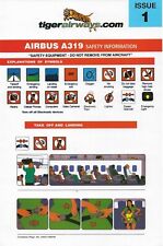 Tiger Airways Airbus 319 Safety Card RARE  picture